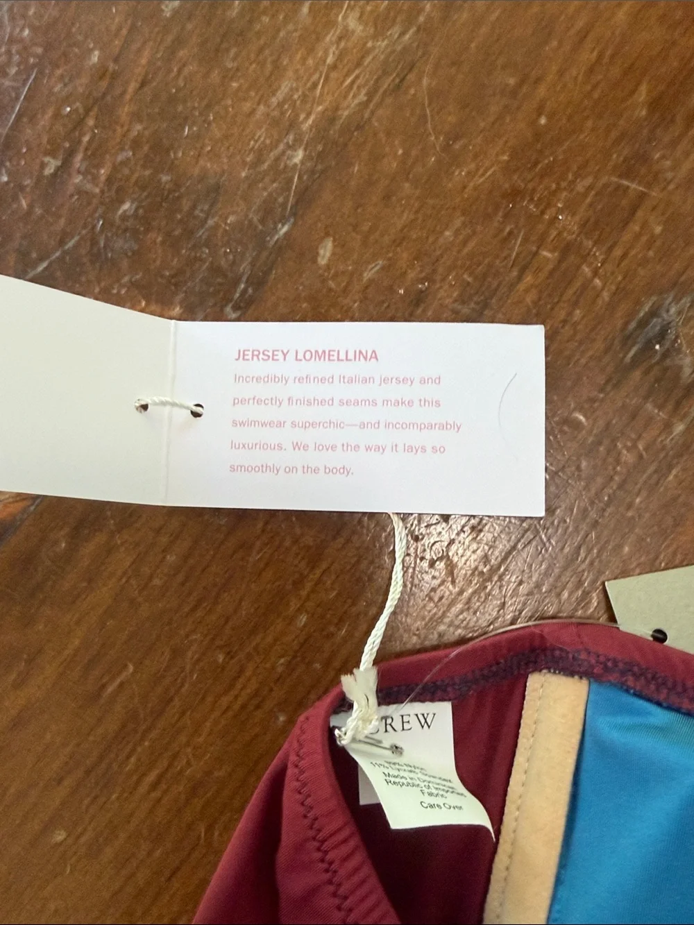 J. Crew Jersey Lomellina Colorblock Bandeau Bikini. Brand new with tags